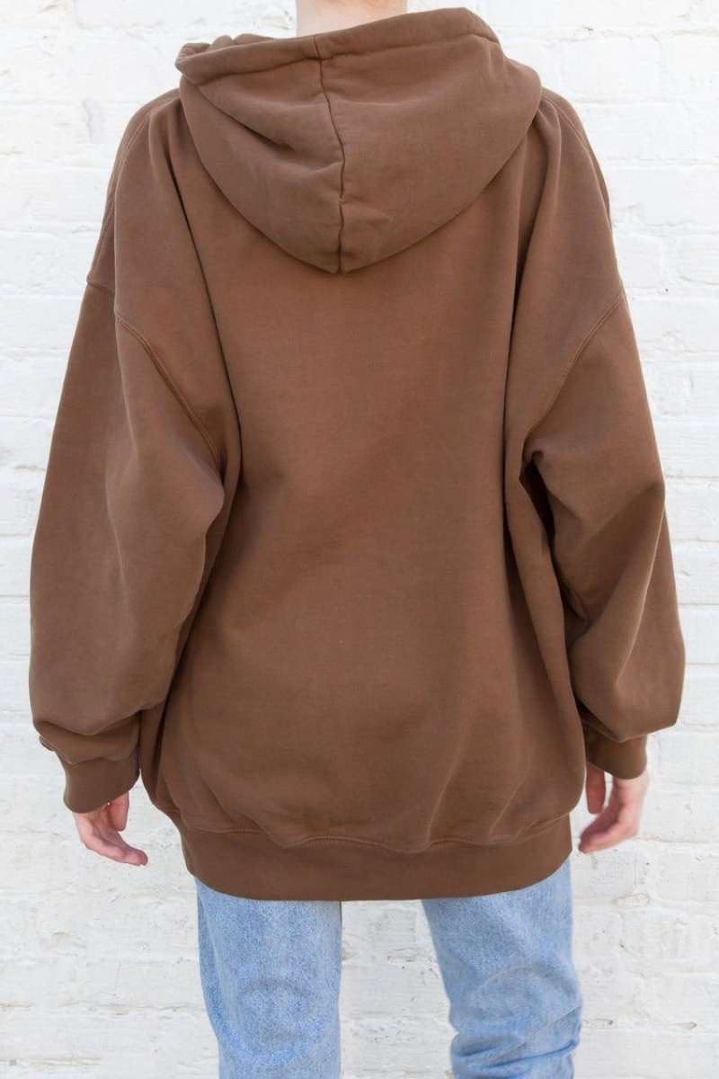 Sweat a Capuche Brandy Melville Christy Marron | DRL-85805879